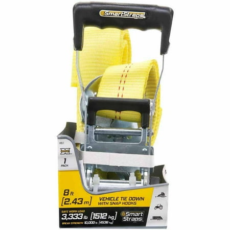

SmartStraps 8 ft. Yellow RatchetX with Snap Hooks 3333 lb.