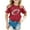 Red, variant on Bainana Little Girls Tops Sequin Print Short Sleeve Crew Neck Shirt Comfortable Leisure Summer Kids Outwear Gold Size 4-5 Years