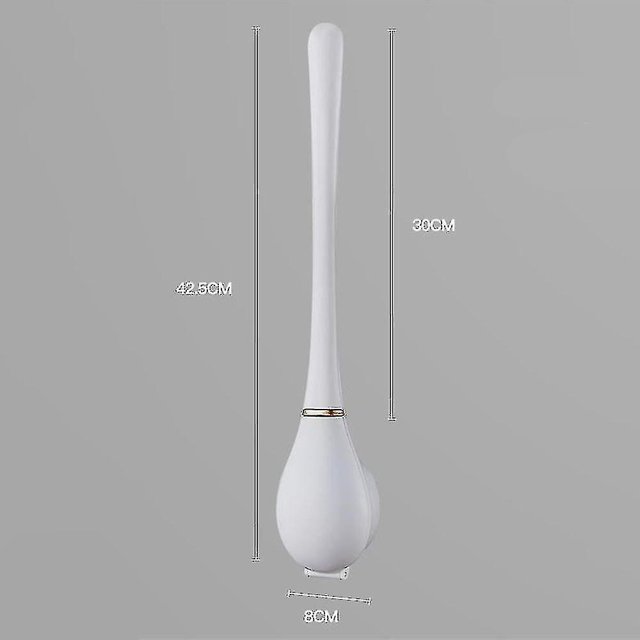 Juego de portaescobillas de baño de silicona, cepillo de limpieza de inodoro montado en la pared
