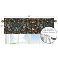thumbnail image 5 of Sweet Jojo Designs Boho Floral Wildflower Black and Orange Girl Semi-Sheer Window Valance, 5 of 6