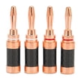 thumbnail image 5 of 4pcs Banana Plugs Brass Gold Plated Carbon Fiber Housing Open Screw Speaker Cable Connector for 5mm Wire Diameter, 5 of 8