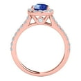 thumbnail image 3 of Mauli Jewels Rings for Women 1.10 Carat Diamond And Sapphire Ring 4-prong 14k Rose Gold, 3 of 6