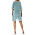 thumbnail image 2 of hirigin Women's Cover-up Dress Short Sleeve V Neck Solid Ruffled Loose Summer Casual Beach Dress, 2 of 9