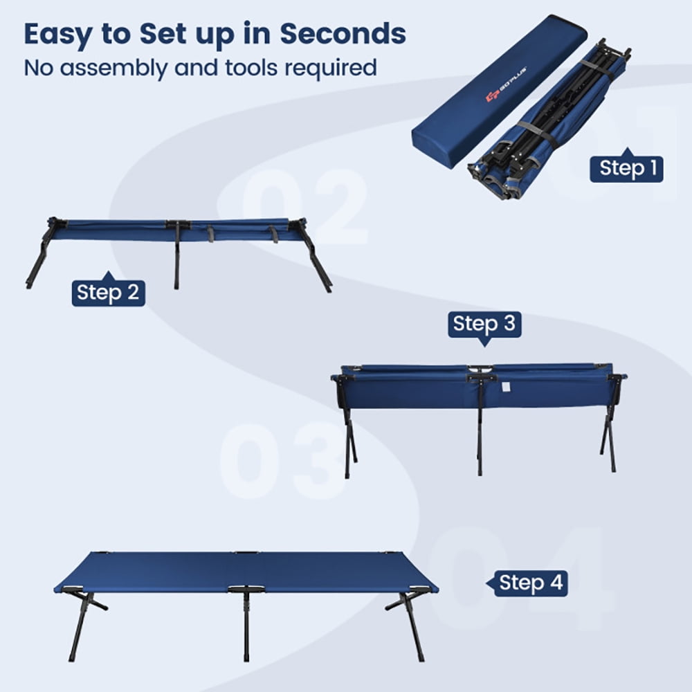 Aimee Lii Adults Kids Folding Camping Cot, Portable Bed, Cots for Sleeping, Blue Aimee Lii Adults Kids Folding Camping Cot, Portable Bed, Cots for Sleeping, Blue