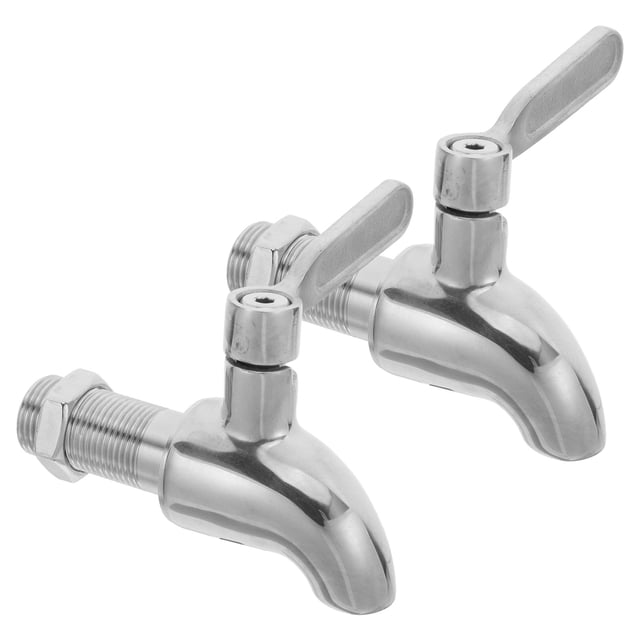 2 Pcs Robinet de Remplacement pour Distributeur de Boissons en Acier Inoxydable Robinet Poli Refroidisseur d'Eau Bec de Remplacement pour Eau Jus Bière
