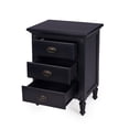 thumbnail image 4 of Black - Black - Rectangular - Mahogany wood solids, MDF, Plywood, Resin components, Mahogany veneer - BUTLER EASTERBROOK BLACK NIGHTSTAND, 4 of 8