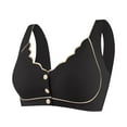 thumbnail image 5 of AINIYS Front Closure Bras for Women Padded Wireless Comfort Full Coverage Bra Comfy Light Support Everyday Bras Black XL, 5 of 7