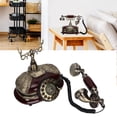thumbnail image 1 of Classic European Retro  Landline Telephone Rotation Dial Telephone Imitation Wood Green Bronze Wired Landline Telephone Suitable For Home/Office/Cafe/Bar Decoration, 1 of 8