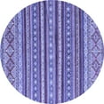 thumbnail image 1 of Ahgly Company Indoor Round Oriental Blue Modern Area Rugs, 5' Round, 1 of 4