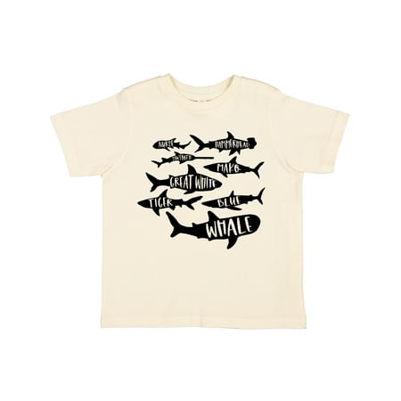 

Inktastic Types of Sharks Gift Toddler Boy or Toddler Girl T-Shirt