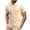 Khaki, variant on Mens Short Sleeve Collared Golf Shirts 1/4 Zip Business Casual Jersey Work Tops Regular Fit Lightweight Breathable Solid Color Summer Vacation Beach Athletic Shirts