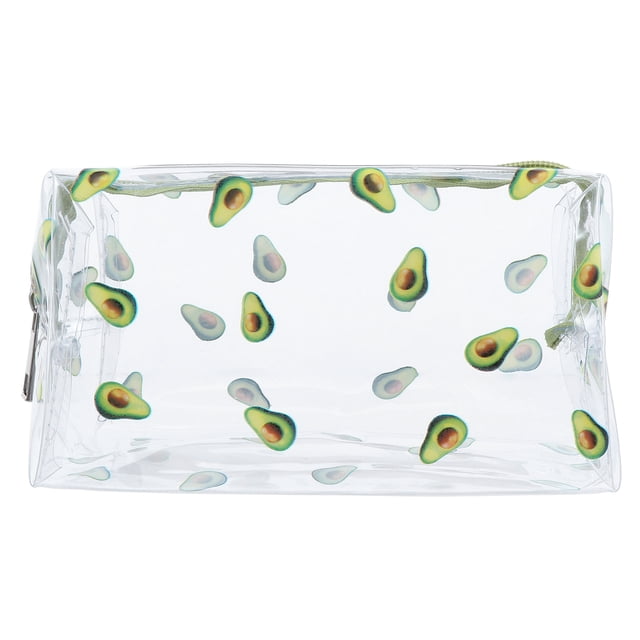 Bolsa de cosméticos transparente con dibujos animados de PVC para artículos de tocador portátiles