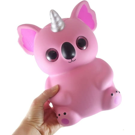 1 JUMBO Koala Bear With Horn and Wings Large Animal Slow Rise Squishies Slow Rise Foam - Scented Sensory, Stress, Fidget Toy Cute (RANDOM COLOR)