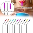 thumbnail image 4 of 22Pcs Conseils de Pailles Réutilisables, Conseils de Paille en Silicone, Conseils de Pailles de Qualité Alimentaire Multicolore Couvre Seulement pour 1/4 Pouce de Large (6MM de Diamètre) Pailles en Acier Inoxydable par, 4 of 5