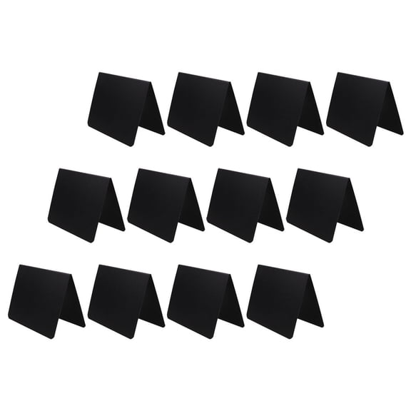 MOKKHNB 12Pcs Table Chalkboard Sign Erasable Double Sided Black Matte Design
