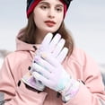 thumbnail image 2 of Guantes de nieve impermeables cálidos: guantes de esquí antideslizantes guantes con pantalla táctil para mujer, 2 of 3