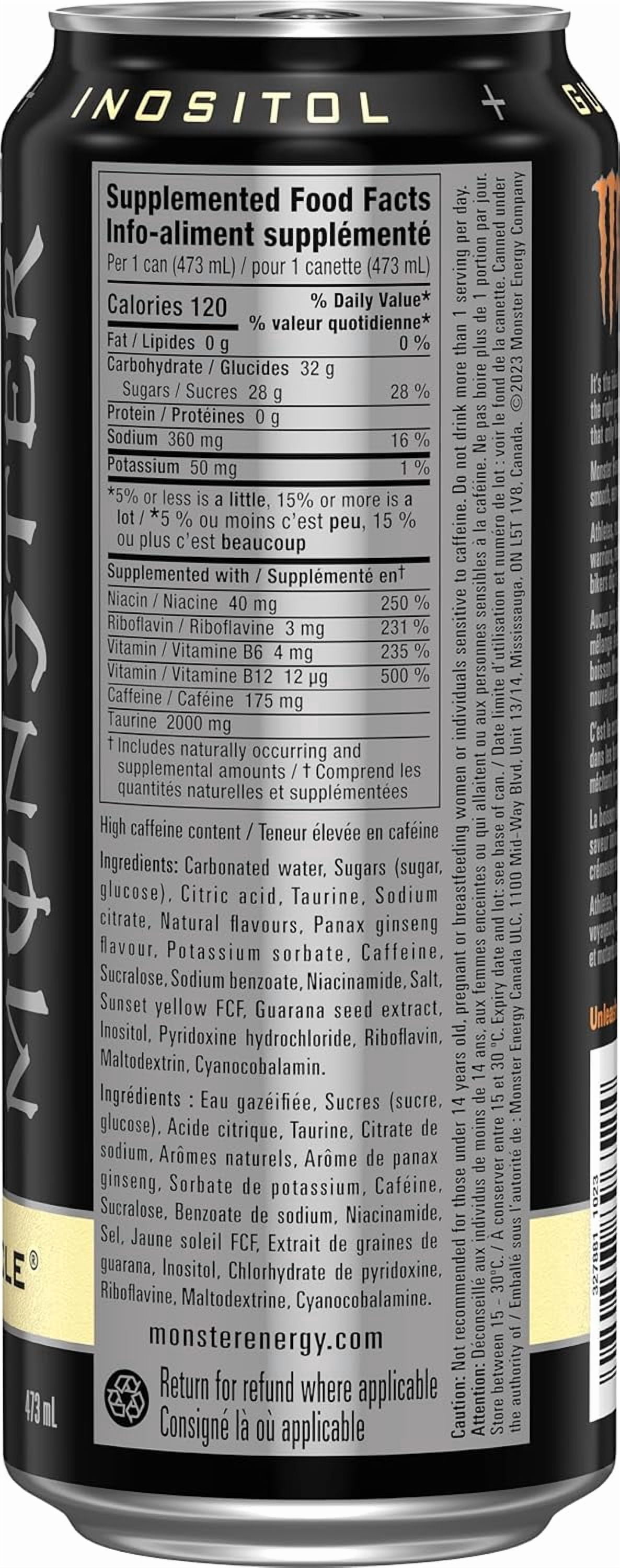 Monster Energy Reserve Orange Dreamsicle Can 12 Pack 16 fl oz, imported from Canada