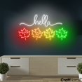 thumbnail image 2 of Craftnamesign Hello Fall Neon Light Up Sign Wall Sign For Autumn Thanksgiving Home Decor, 2 of 5