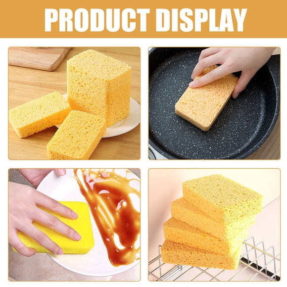 UPGRATOR 6Ud Esponja Compacta De Cocina Reutilizable Para Limpieza De Platos Y Superficies