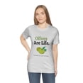 thumbnail image 4 of Olives Are Life T-shirt Unisex, Funny Olive Lover Short Sleeve Nostalgic Tee, Gray, Large, 4 of 9