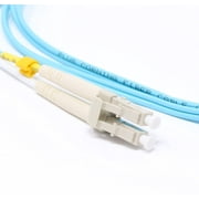1 Meter 40Gb OM4 Multimode Duplex Fiber Optic Cable (50/125) - LC to LC - Aqua