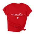 thumbnail image 4 of XIAONU Women's Canada Heart Letter Print T Shirt Short Sleeve Crew Neck Pullover Tee Breathable Patriotic Canada Day Tees, 4 of 4