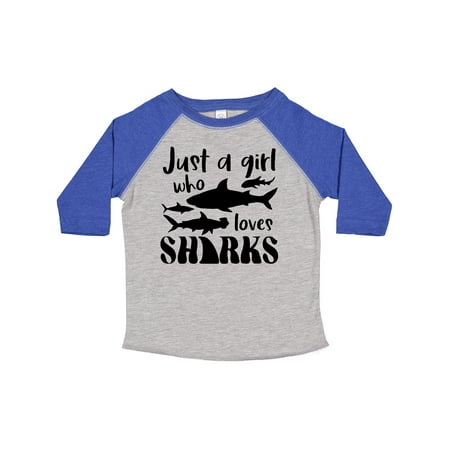 

Inktastic Just a Girl Who Loves Sharks Gift Toddler Toddler Girl T-Shirt