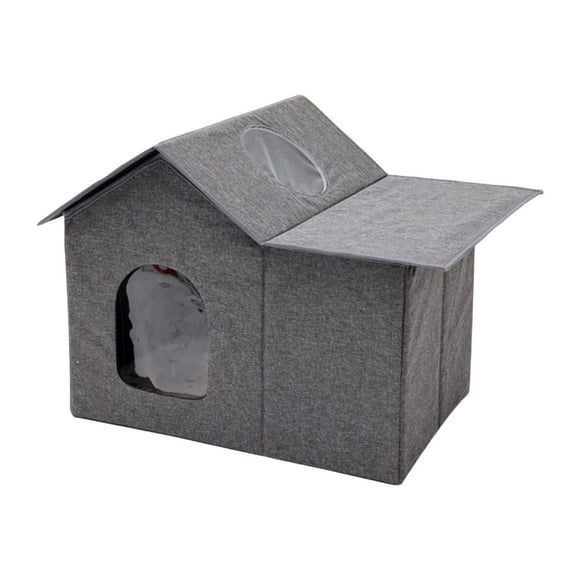 Refugio para gatitos, , casa cálida, suministros extraíbles para mascotas, cama espaciosa para mascotas, casa para jardín, patio,