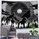thumbnail image 2 of Tapiz blanco y negro para colgar en la pared, decoración del dormitorio del dormitorio, Trippy Night Sky Aesthetic Cool Small Tapiz, Cloud Sky Forest Nature Mountain Tapices de pared Namotu ZJWJ509, 2 of 4