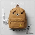 thumbnail image 6 of JKCCZLL Cute Bear Backpack for Women Nylon Cartoon  Daily Bag Lightweight Travel Daypack with Soft Cloud Pendant ，,Brown, 6 of 7