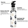 thumbnail image 3 of Yayeee 20oz Double Wall Stainless Steel Water Bottle with Flip Straw, Black Cat Paw, 3 of 7
