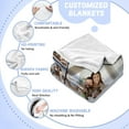 thumbnail image 4 of Custom Blanket with Photos/Text, Personalized Customized Picture Throw Blanket for Family Friend Christmas Halloween Birthday Wedding Customized Gifts for Women Men Blankets, 4 of 5