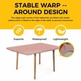 thumbnail image 4 of Pink Pure Color Table Cloths for 6 Foot Rectangle Tables, Aesthetics Contemporary Luxury Patio Waterproof Elastic Fitted Tablecloths, Washable Rectangular Table Cover for Camping, 4 of 8