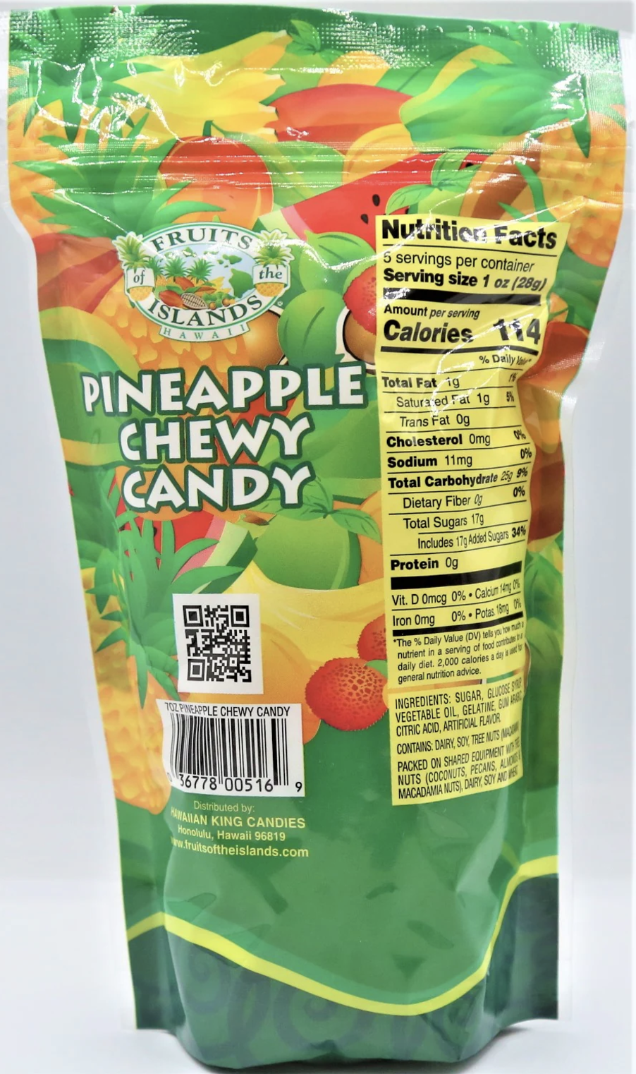 Fruits Of The Islands- Pineapple Chewy Candy