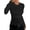 Black, variant on Womens Ribbed Crewneck Long Sleeve Shirts Slim Fit Basic Tunic Tops Tees
