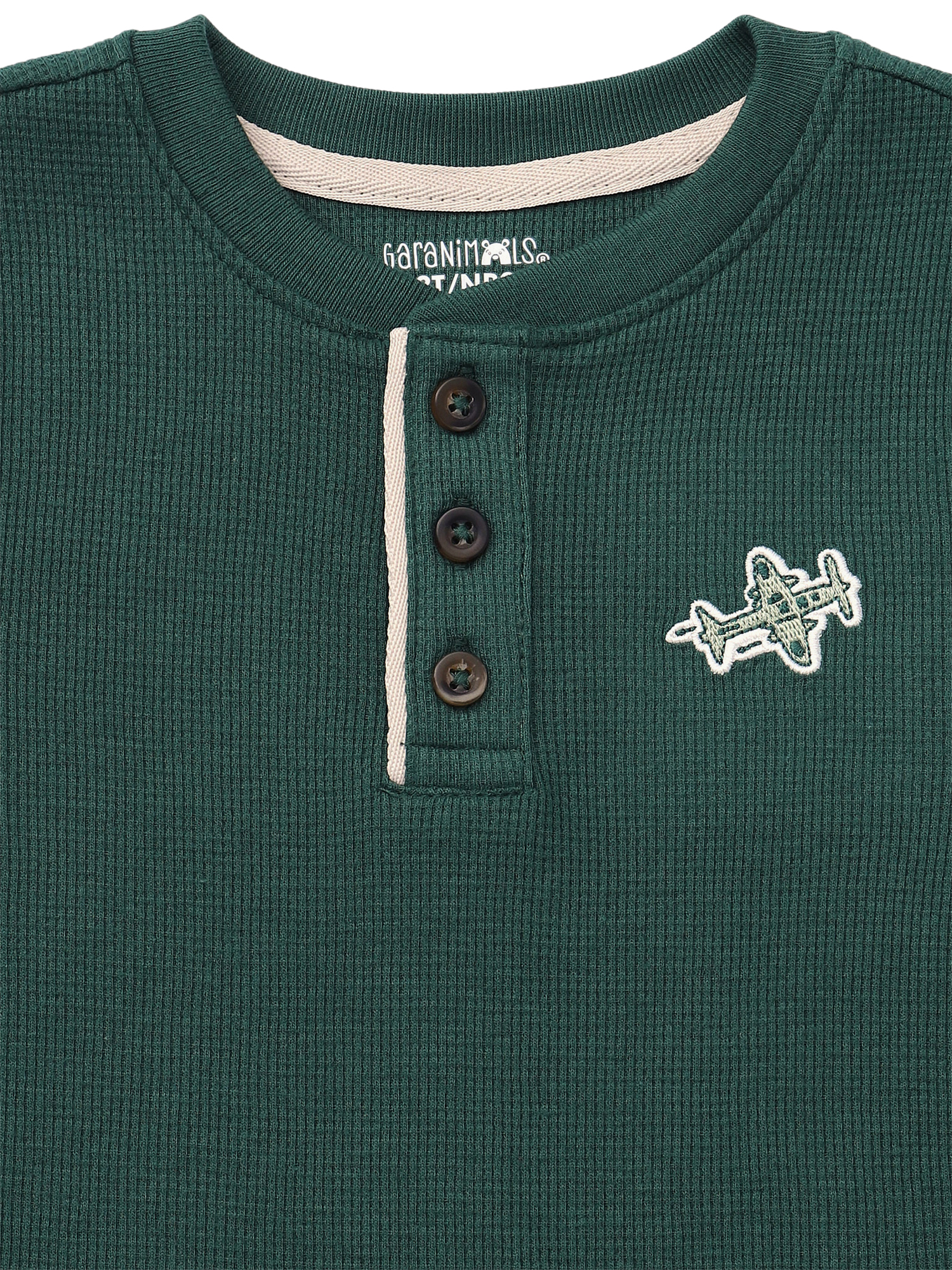 Garanimals Toddler Boys Assorted Henley Tops with Long Sleeves, 3-Pack, Sizes 18M-5T