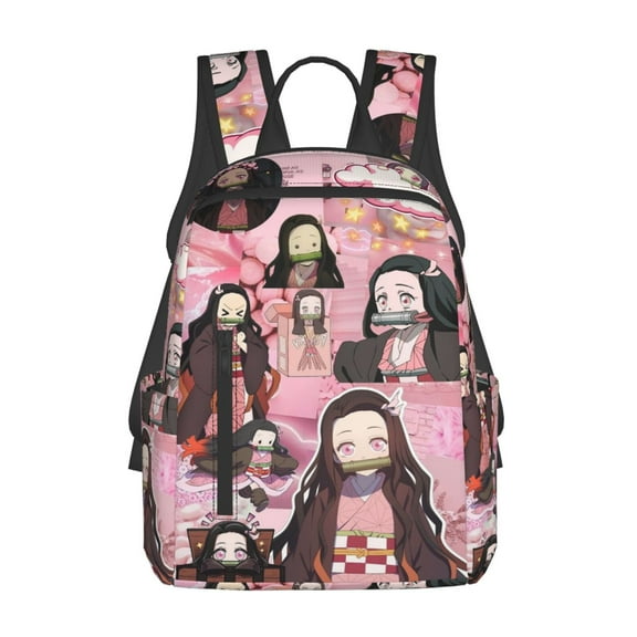 Nezuko Kamado Anime Backpacks Large Capacity Travel Backpacks Laptop Bag Lightweight Daypack