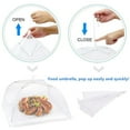thumbnail image 6 of 3 Pack 17"x17" Pop-Up Food Mesh Protector Cover Umbrella Food Nets Screen for Parties Picnic BBQ(White), 6 of 9