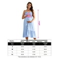 thumbnail image 5 of Women's Maternity Dress Summer Sleeveless Smocked Casual Spaghetti Strap Flowy Maxi Dress, 5 of 5
