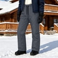 thumbnail image 3 of AHTJRT Womens Snow Pants Packable Winter Waterproof Windproof Outdoor Ultralight Warm Down Ski Pants Trousers Elastic Waist Going Out Play Trousers, 3 of 9