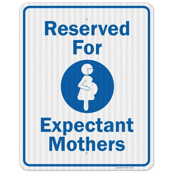 Reserved For Expectant Mother Blue Sign,