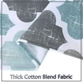 thumbnail image 4 of 2 Pcs Morocco Print Tier Curtains, Rod Pocket Cotton Blend Room-Darkening Short Curtain, 4 of 7