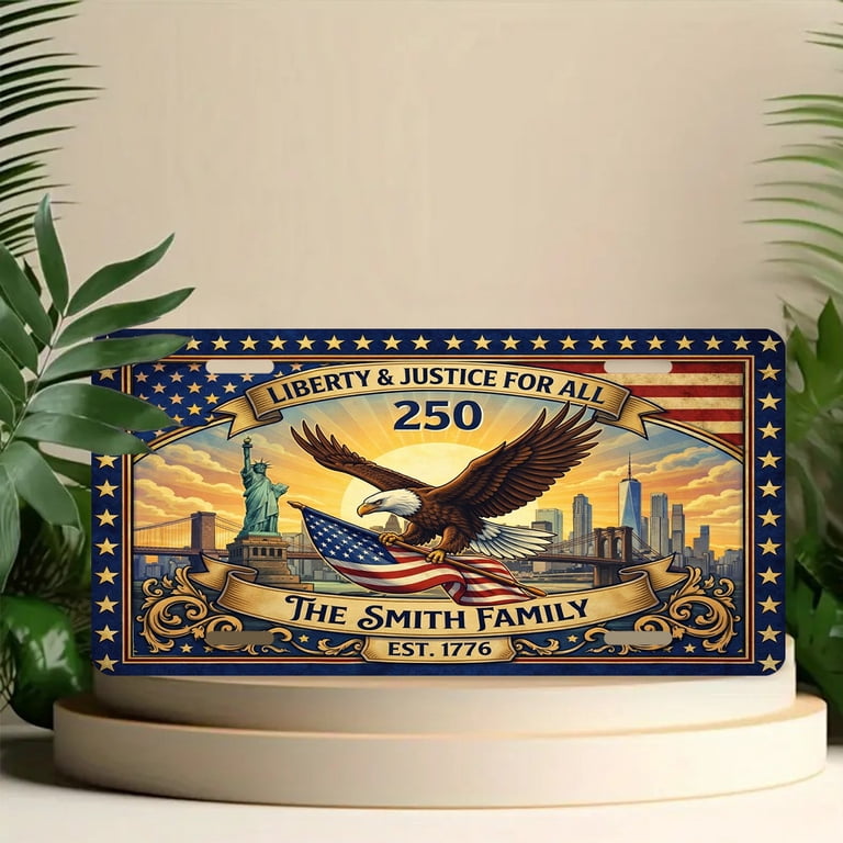 USA 250th Anniversary License Plate, 1776-2026 Patriotic License