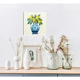 thumbnail image 3 of Nawypu  Chinoiserie Plant Wall Art Print, Chinese Blue White Porcelain Vase Canvas Framed Wall Art, Watercolor Flowers Botanical Plant Art Print for Bedroom Garden Decoration 16x16 inch, 3 of 4