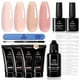 thumbnail image 1 of Kit de gel para extensiones de uñas Beetles Poly con 4 colores, rosa nude, 1 of 8