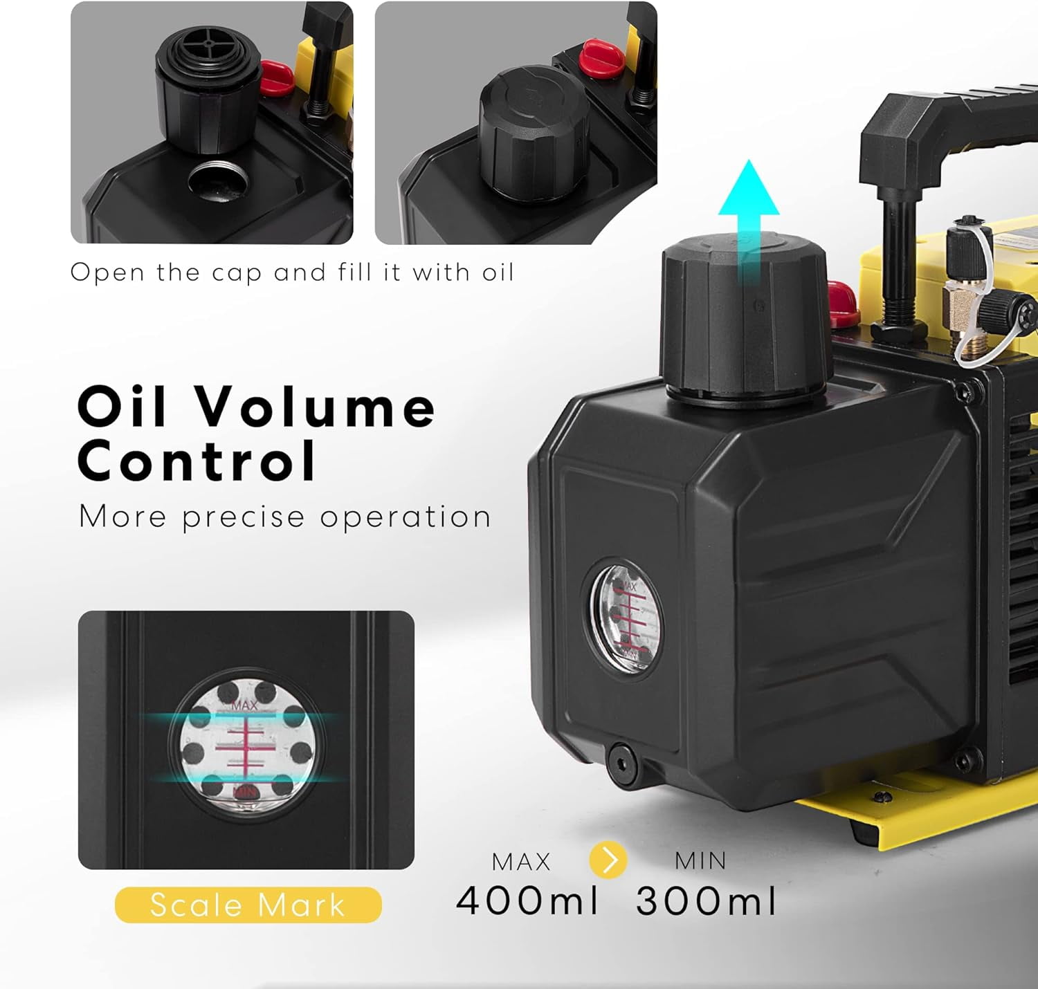 VIVOHOME 110V 1/4 HP 3.5 CFM Single Stage Rotary Vane HVAC Air Vacuum Pump for R12 R22 R134a R410a Systems 330ml Oil Included