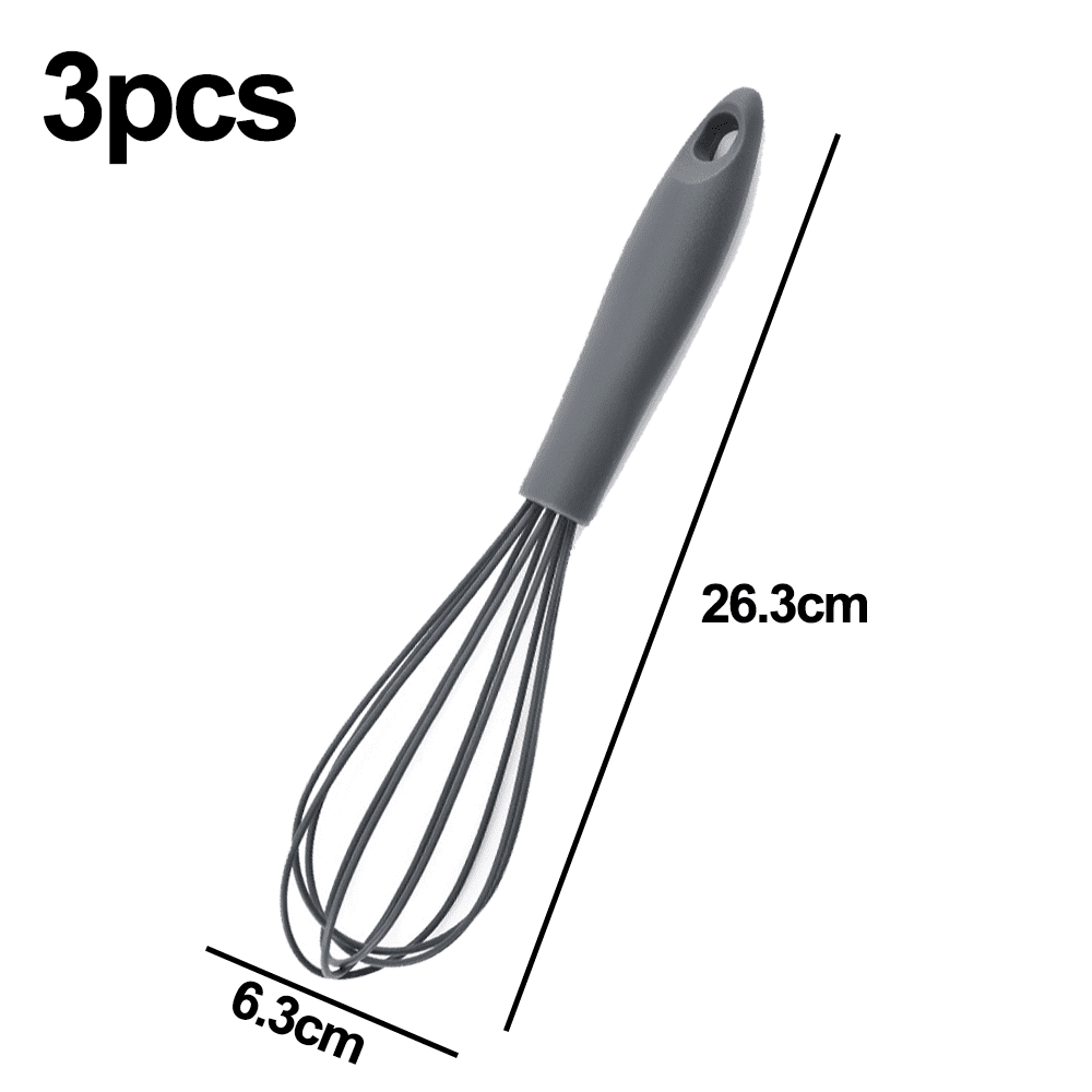 Fouet à pâte en silicone coloré en acier inoxydable, mini batteur à fil à main antiadhésif, mousseur à lait à main, fouet à œufs, ustensiles de cuisine, outils de cuisson