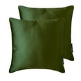 thumbnail image 2 of The HomeCentric Decorative Throw Pillow cover Olive Green Pack of 2, 18"x18" Satin Solid, Satin Pillowcase For Sofa Couch, Hotels, living, Bed Room, Solid Modern Style - Olive Green Slub Satin, 2 of 10