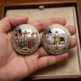 thumbnail image 1 of 10 Pcs Pièce Commémorative de Crucifixion Chrétienne, Usloyux Pièce Commémorative de Crucifixion, Pièce de Collection Religieuse de Résurrection à Double Face, Cadeau de Pâques pour Présentation à la Maison Ou au Bureau, 1 of 9