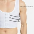 thumbnail image 4 of Sonducket Chaleco adelgazante de nailon para hombre, moldeador de pecho sin mangas transpirable lavable portátil, ropa moldeadora de campo Ropa interior Blanco L, 4 of 6